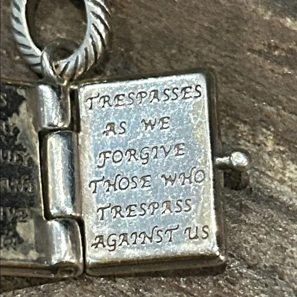 Brighton Silver plate Holy Bible Charm, scripture inside, preloved - Picture 3 of 13